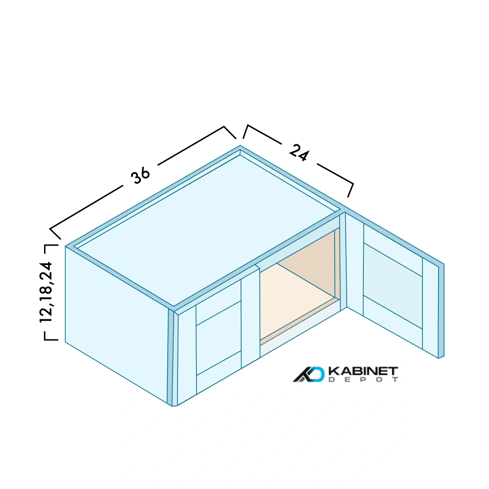 24" Deep Refrigerator Wall Cabinets diagram