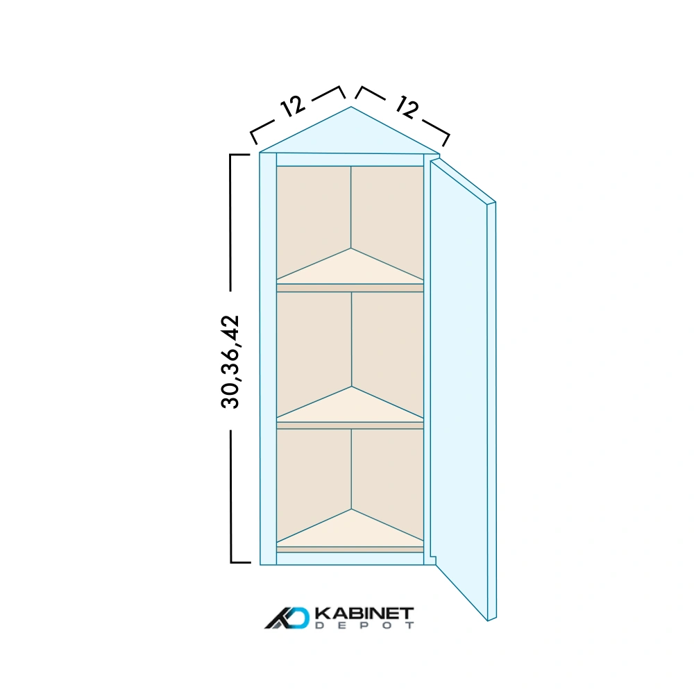 Angle Wall Cabinets diagram