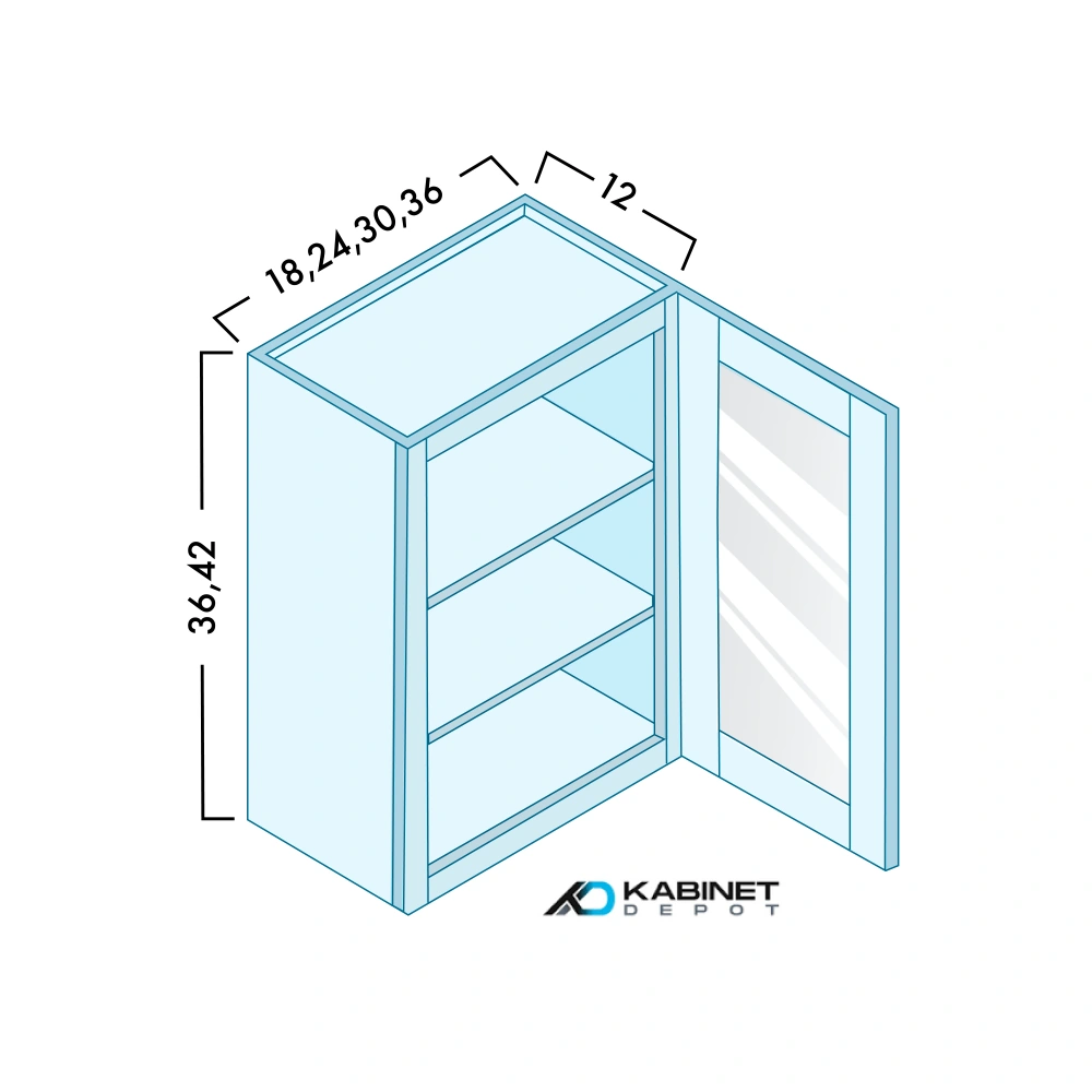 Glass Door Wall Cabinets diagram