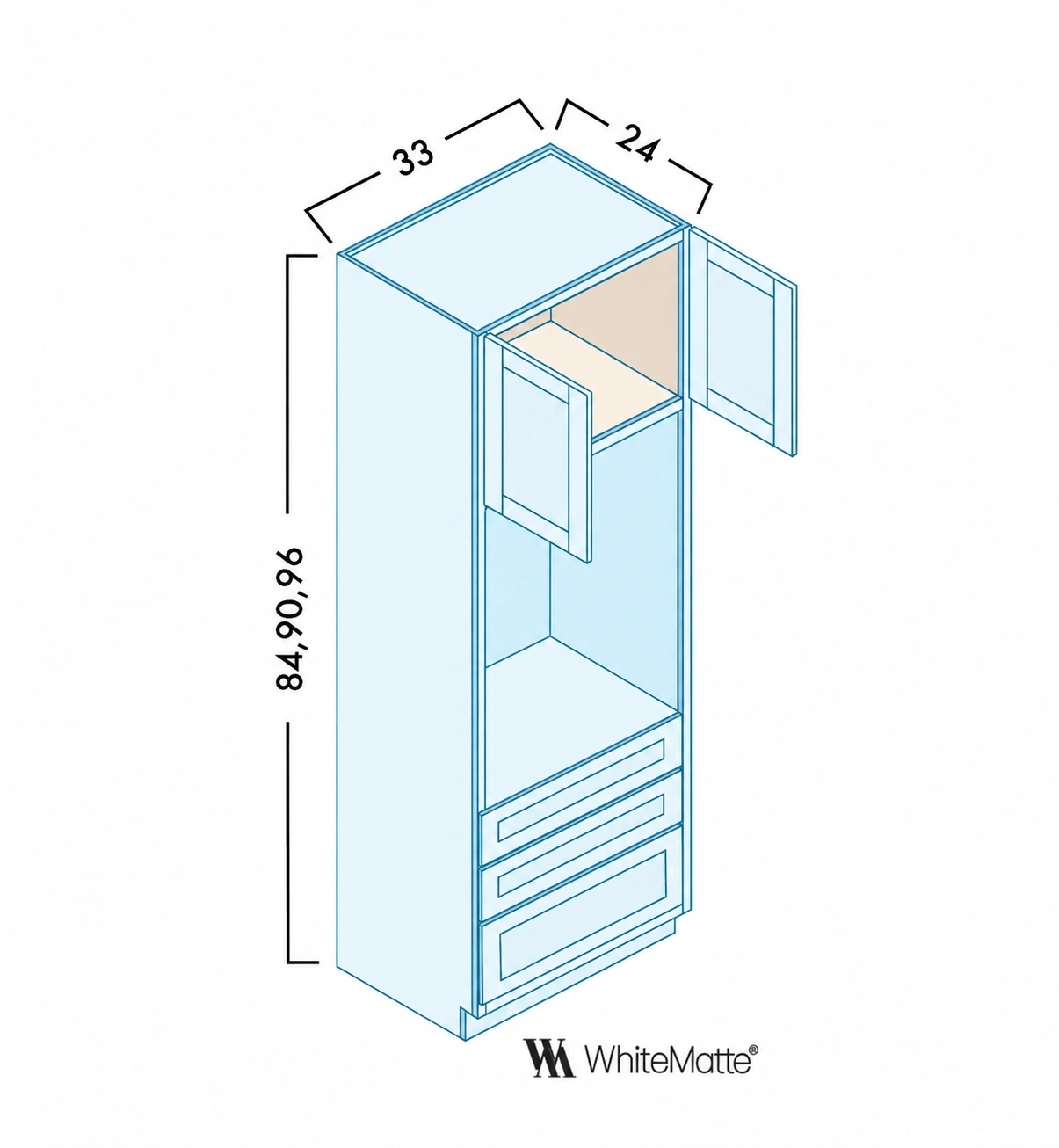 Tall Oven Cabinets diagram
