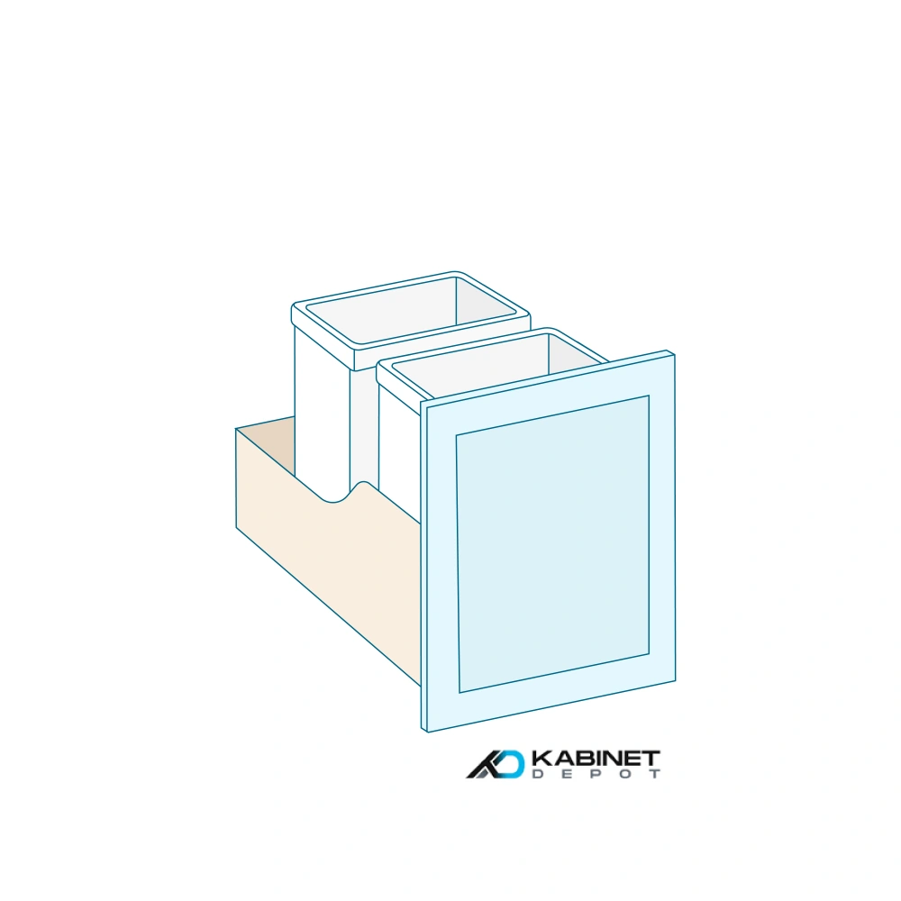 TRASH CAN PULL OUT (CABINET NOT INCLUDED) - diagram