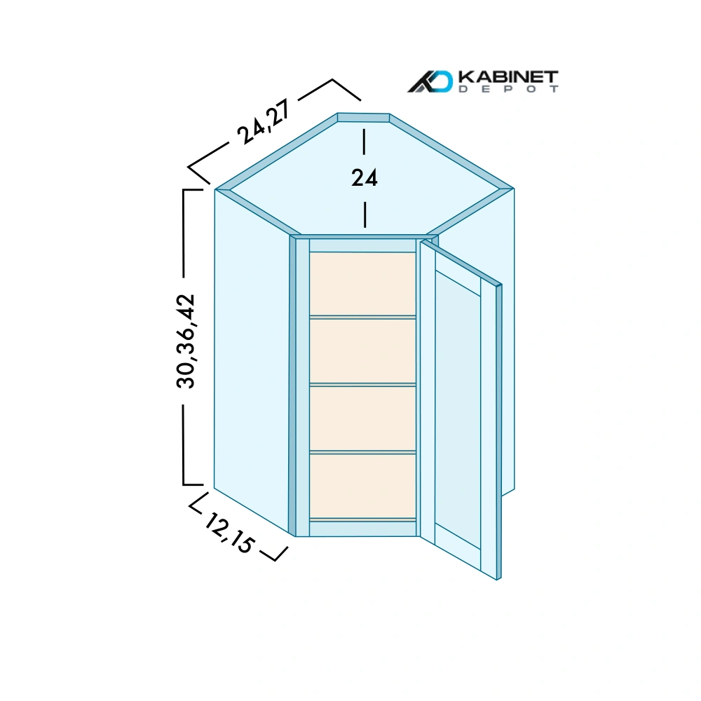 Wall Diagonal Corner Cabinets diagram