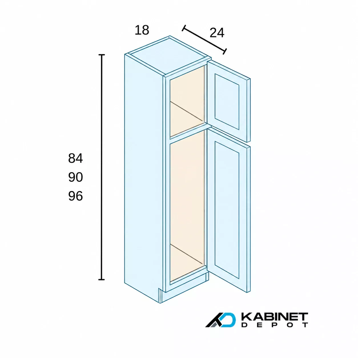 Broom Utility Cabinets diagram
