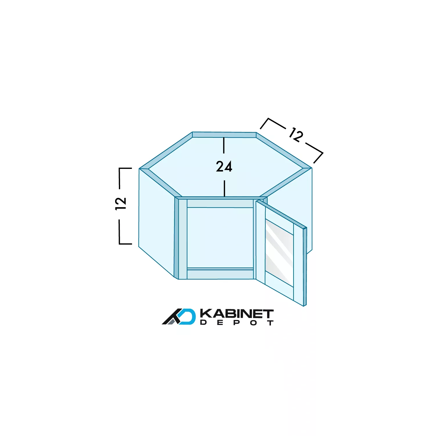 Glass Door Wall Diagonal Cabinets diagram