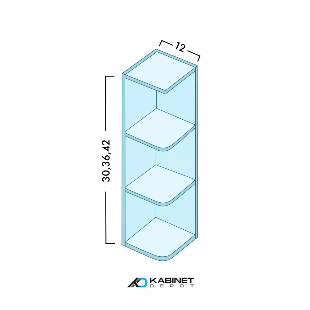 Open End Shelf Wall Cabinets diagram