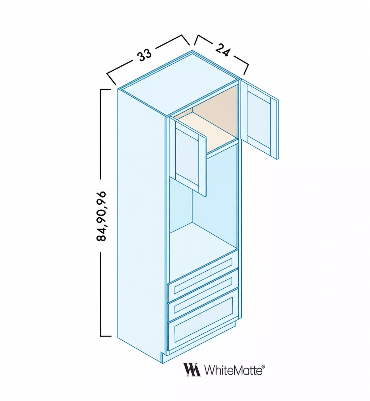 Tall Oven Cabinets diagram