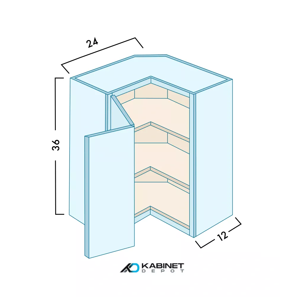 Wall Pie Cut Corner Cabinets diagram