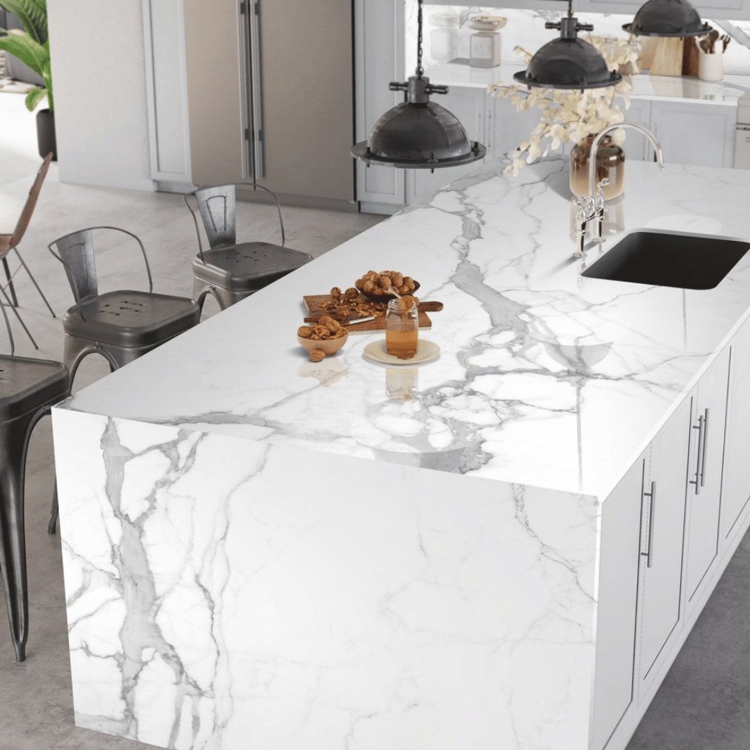 STATUARIO NATURAL POLISHED - 9 MM  A porcelain surface